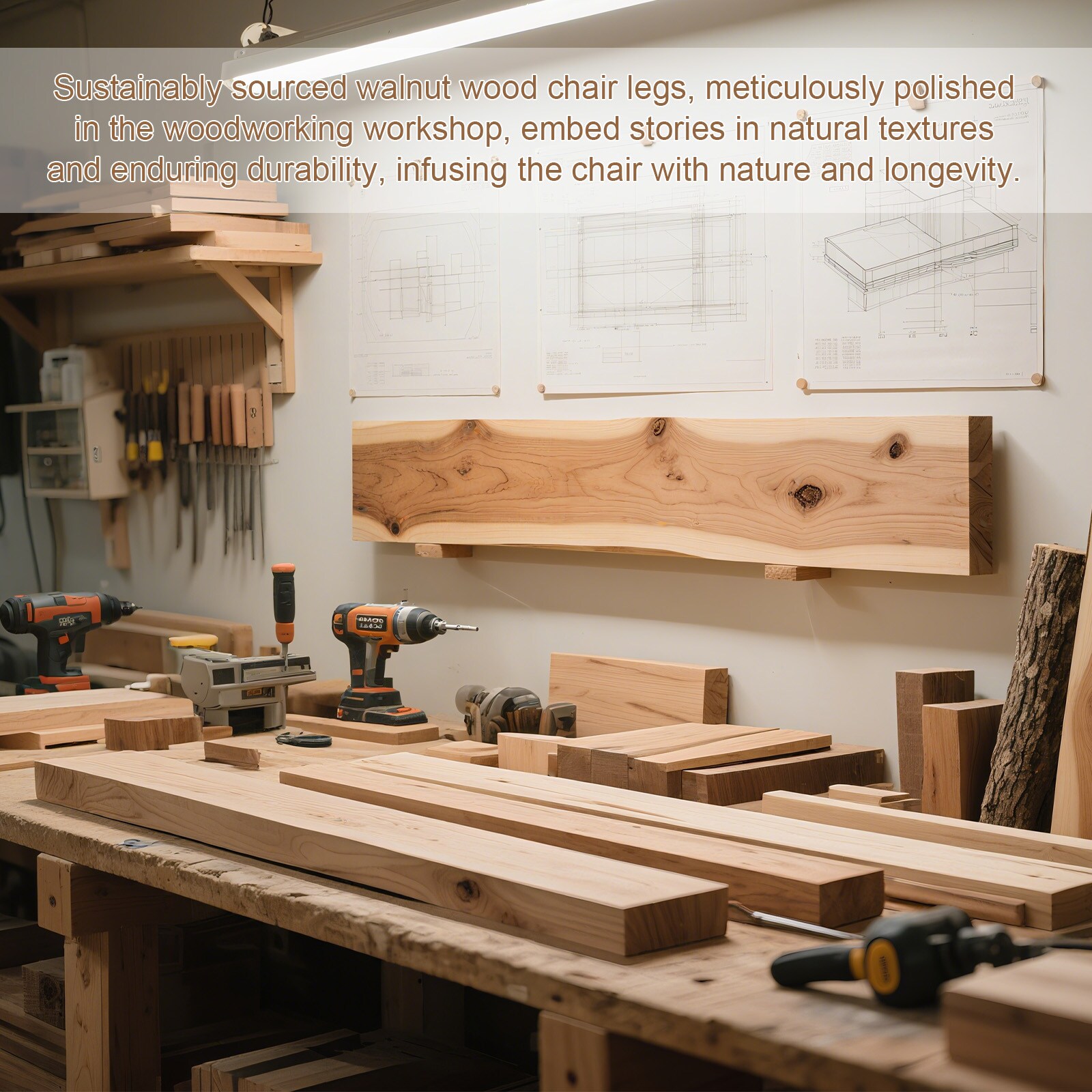 Warm Grey Flannelette Upholstered Dining Chair With Walnut Solid Wood Legs, Armless Chair Set Of 4 For Kitchen, Restaurant, Living, Meeting Room_maomaolike.com